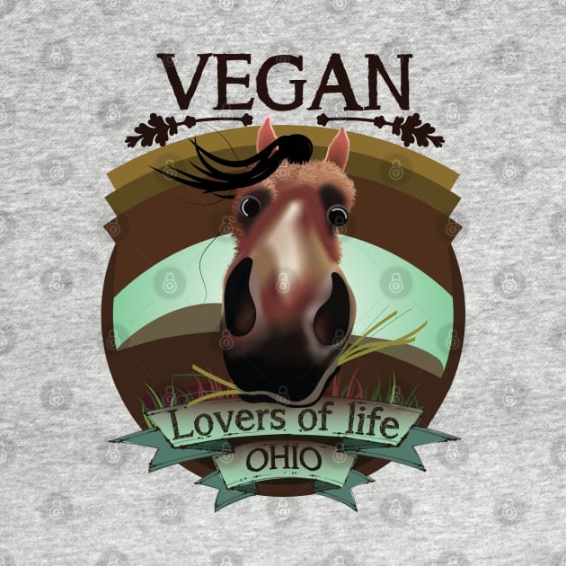 Vegan - Lovers of life. Ohio Vegan (dark lettering) by ArteriaMix